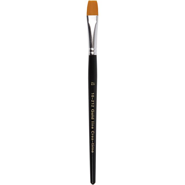 Pinceaux Gold Line, 11, L : 19 cm, L : 9 mm, Plat, 6pièces/ 1 Pq.