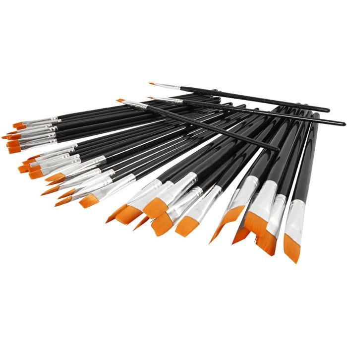 Set de Pinceaux YellowLine, 0+2+4+8+12+16, 36pièces/ 1 Pq.