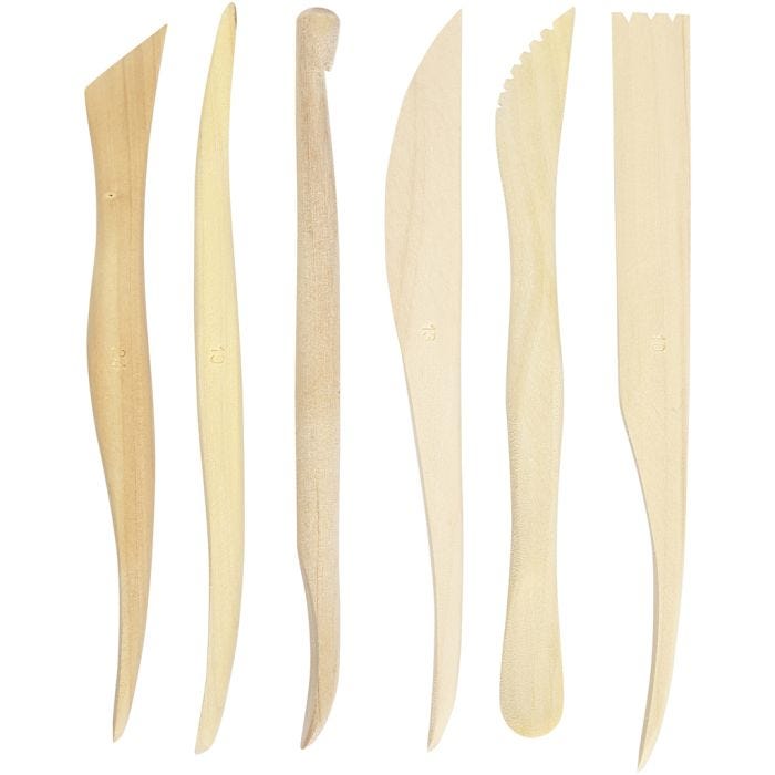 Outils de modelage, L : 15 cm, 6pièces/ 1 Pq.