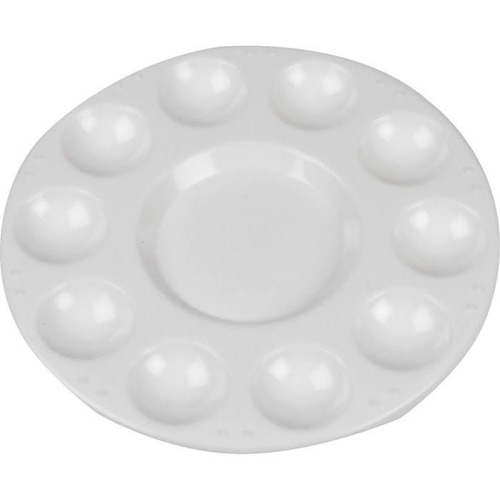 Palette, Palette ronde avec 11 alvéoles, d 17 cm, blanc, 10 pièces/ 1 Pq.