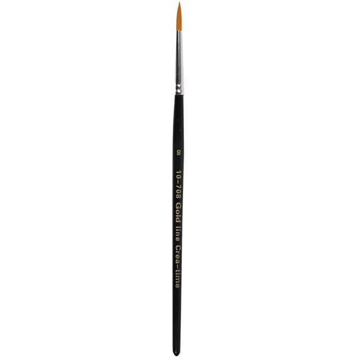 Pinceaux Gold Line, 8, L : 18,5 cm, L : 3 mm, rond, 12pièces/ 1 Pq.