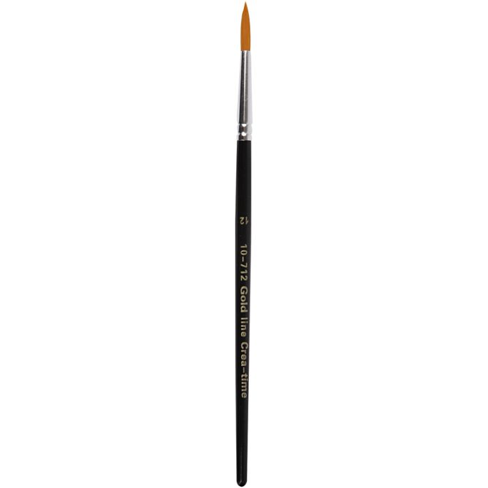 Pinceaux Gold Line, 12, L : 18,5 cm, L : 5 mm, rond, 6pièces/ 1 Pq.