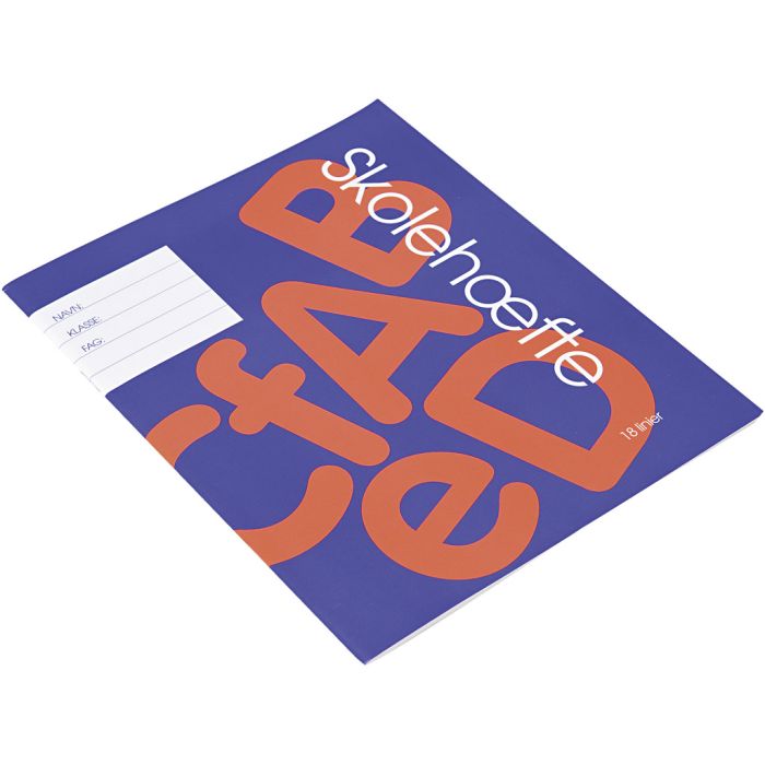 Cahier d'exercices pour l'école, 18 lignes, A5, dim. 14,8x21 cm, Nombre de pages 64, 200 pièces/ 1 Pq.