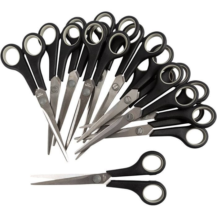 Ciseaux pour Enfants, L : 17 cm, droitier &amp; gaucher, 12pièces/ 1 Pq.