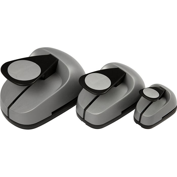 Perforatrices fantaisie, cercle, dim. 25+49+75 mm, 3 pièces/ 1 Pq.