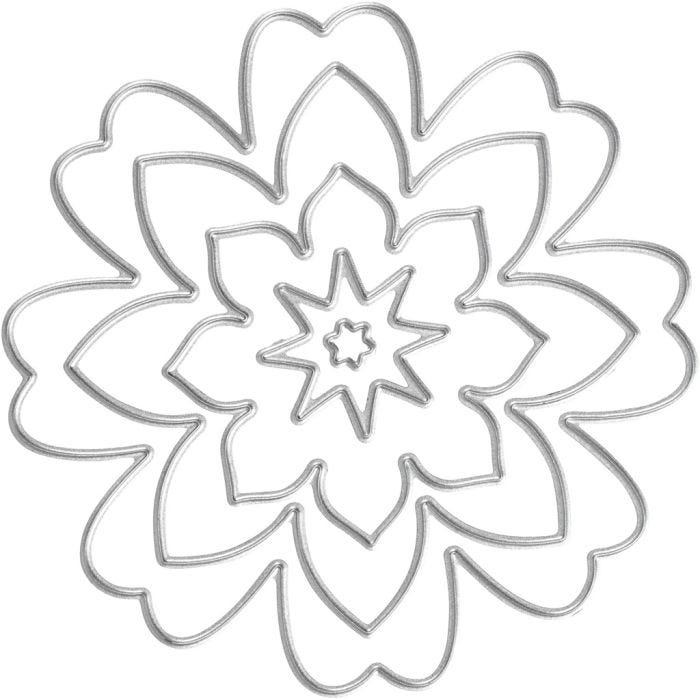 Gabarit de coupe, fleurs, d 0,5-8 cm, 1 pièce