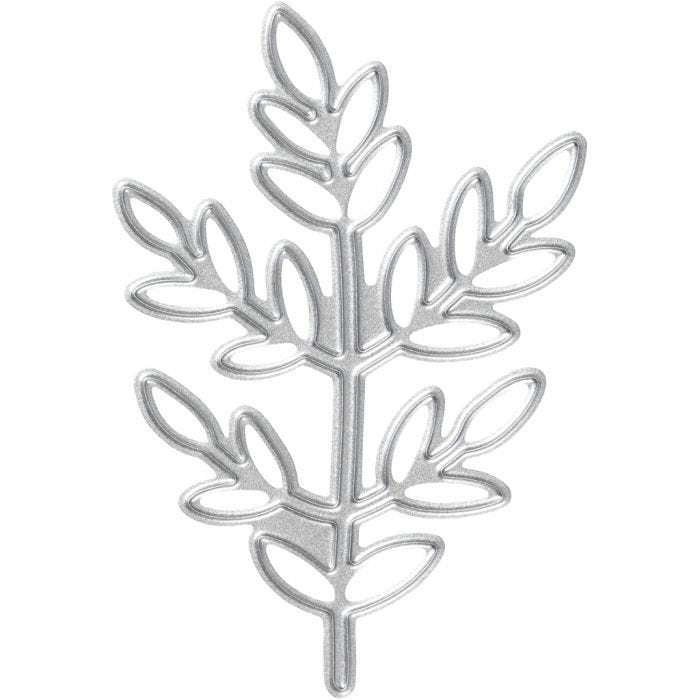 Gabarit de coupe, jeune pousse, dim. 4,4x6,5 cm, 1 pièce