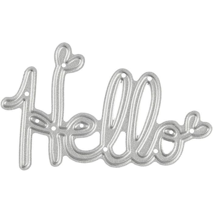 Gabarit de coupe, Hello, dim. 59x36 mm, 1 pièce