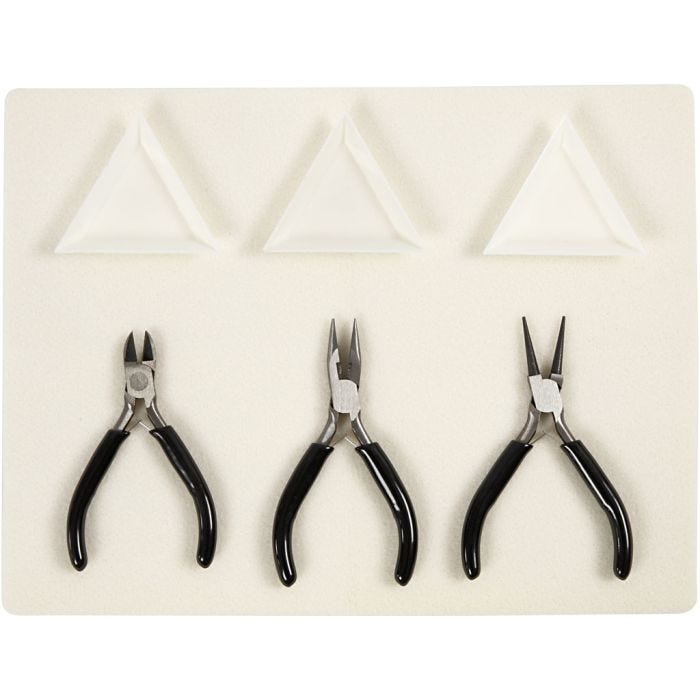 Kit d’outils pour la fabrication de bijoux, L : 10+11+12 cm, 1 set