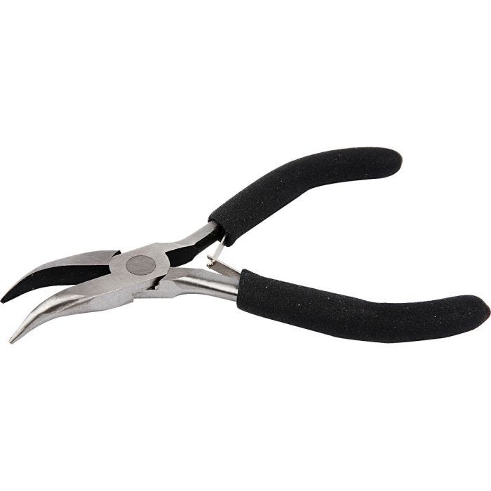 Pince à long bec plat ronds, L : 12,4 cm, 1 pièce