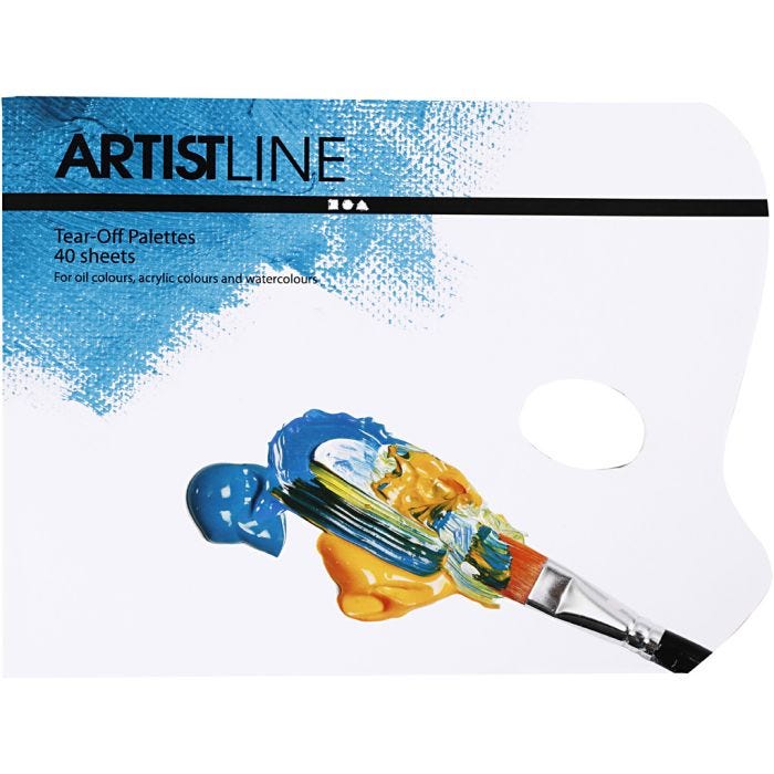 Palette en papier , L : 31 cm, L : 23 cm, blanc, 1 pièce