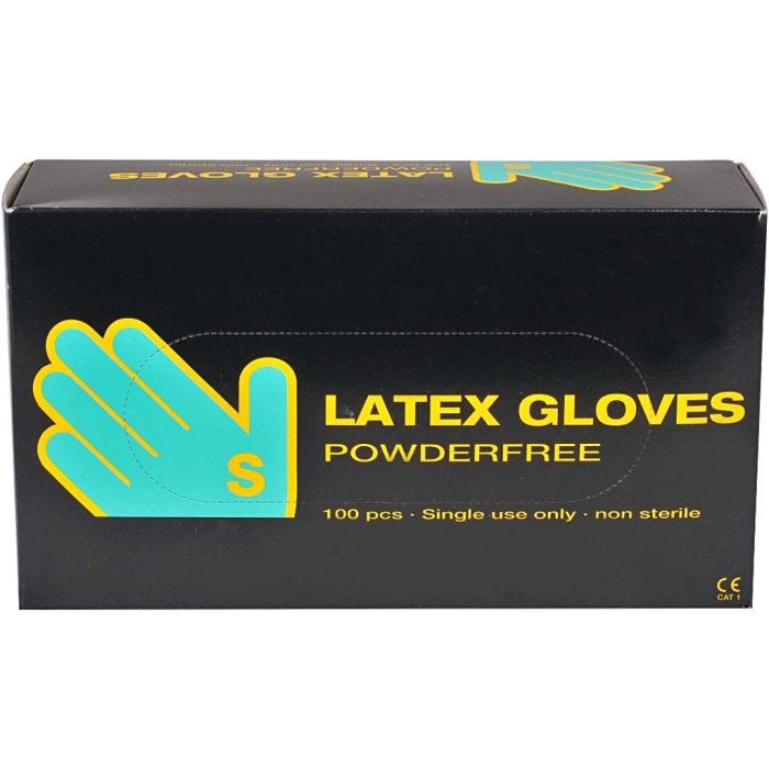 Gants de latex, dim. small, 100 pièces/ 1 Pq.