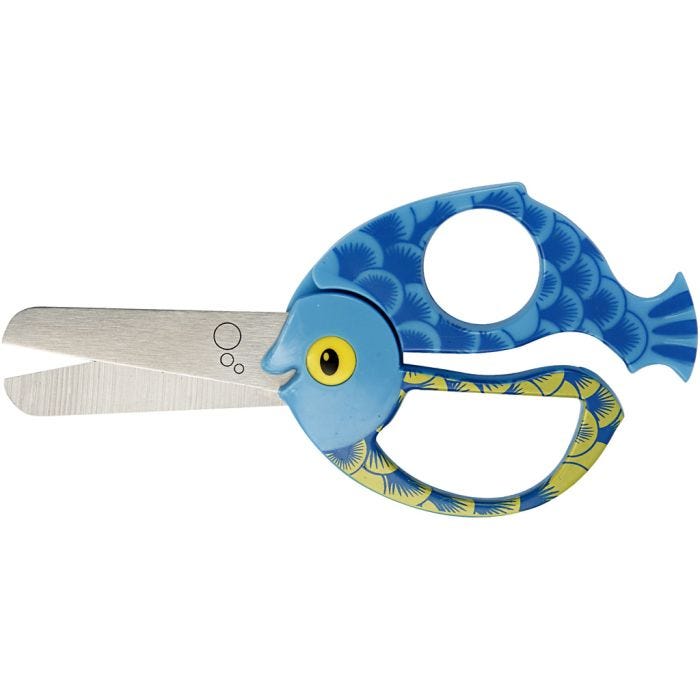 Fiskars Ciseaux Animaux pour Enfants, Poisson, L : 13 cm, 1 pièce