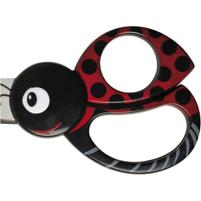 Fiskars Ciseaux Animaux pour Enfants, Coccinelle, L : 13 cm, 1 pièce