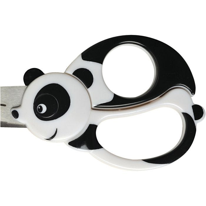Fiskars Ciseaux Animaux pour Enfants, Panda, L : 13 cm, 1 pièce