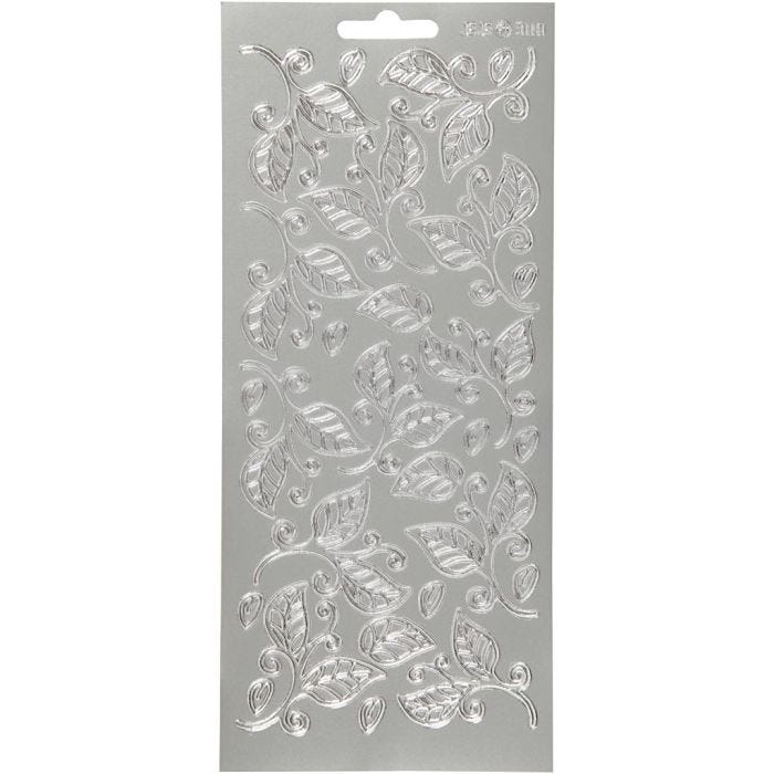 Autocollants, feuilles, feuille 10x23 cm, argent, 1 flles