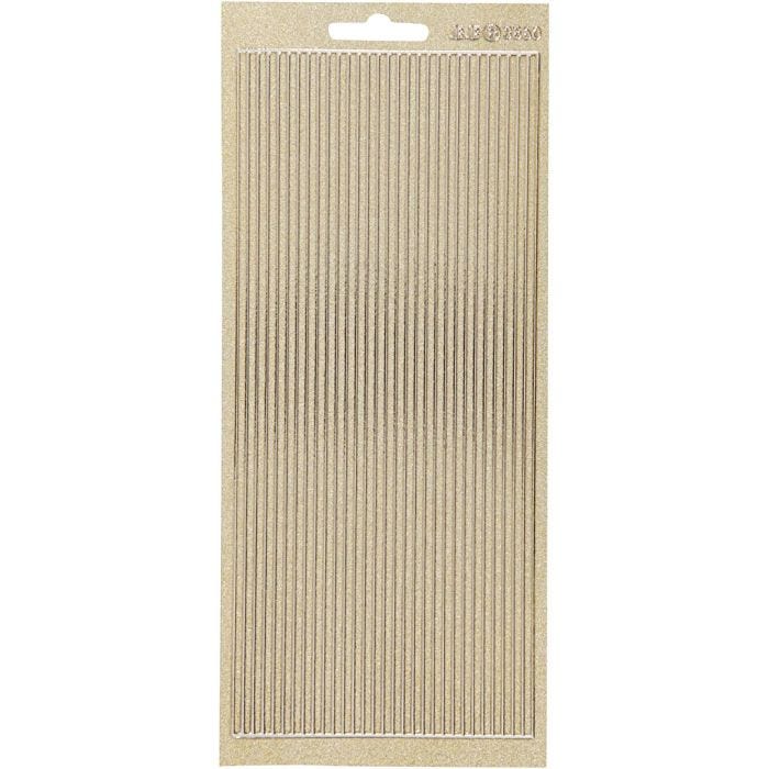 Autocollants, bordures, feuille 10x23 cm, or, 1 flles