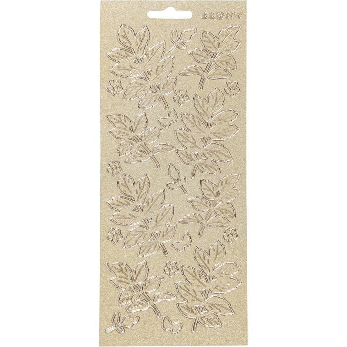 Autocollants, feuilles, feuille 10x23 cm, or, 1 flles
