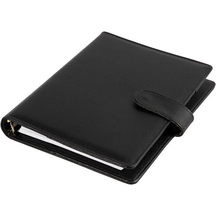 Agenda, dim. 19x23,5x4 cm, Agenda à anneaux, noir, 1 pièce