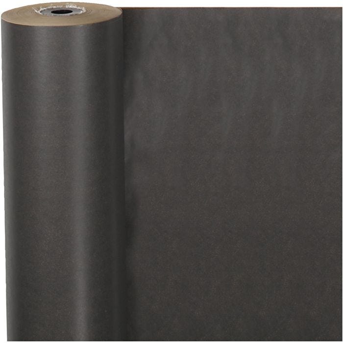 Papier cadeau, L : 50 cm, 60 gr, noir, 100m/ 1 rouleau