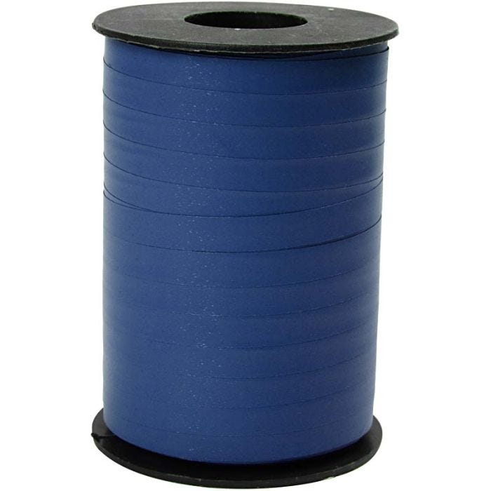 Ruban cadeau, L : 10 mm, mate, bleu, 250m/ 1 rouleau