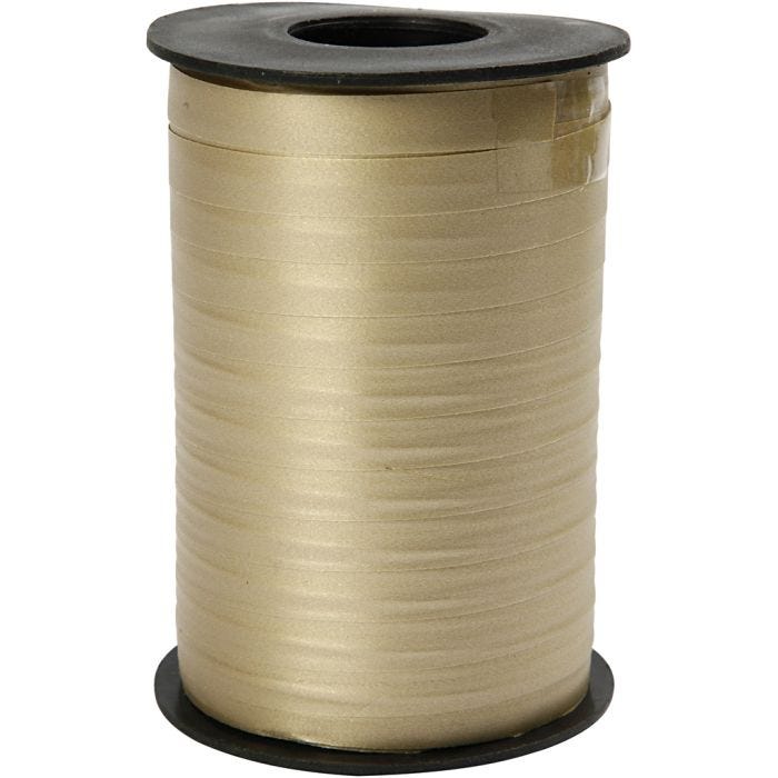 Ruban cadeau, L : 10 mm, mate, or, 250m/ 1 rouleau