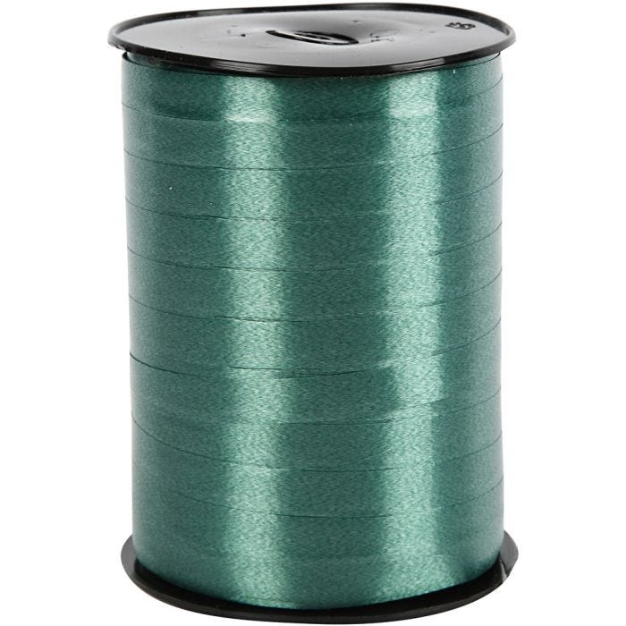 Ruban cadeau, L : 10 mm, brillante, vert foncé, 250m/ 1 rouleau