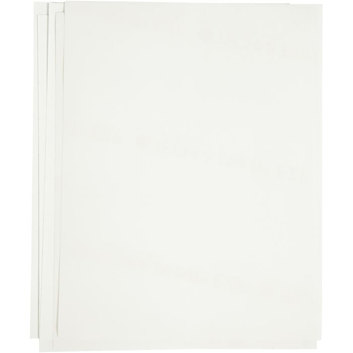Feuille de papier transfert, feuille 21,5x28 cm, pour textiles clairs et foncés, blanc, 12 flles/ 1 Pq.