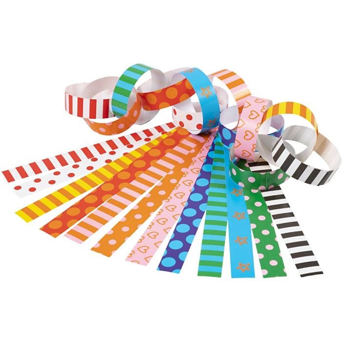 Guirlande en papier, motifs, L : 16 cm, L : 15 mm, 400 pièces/ 1 Pq.