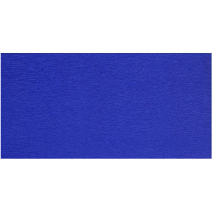 Papier Crépon, feuille 50x250 cm, bleu, 10pli/ 1 Pq.