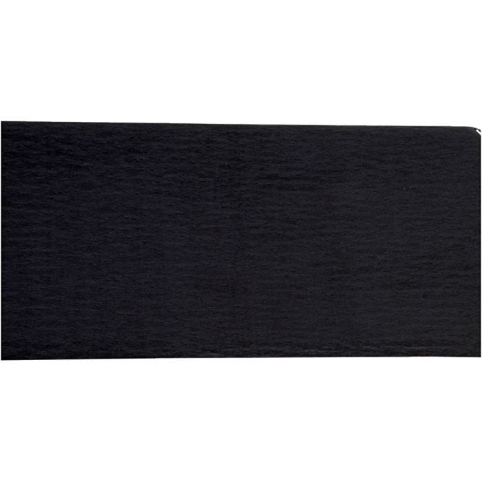 Papier Crépon, feuille 50x250 cm, noir, 10pli/ 1 Pq.
