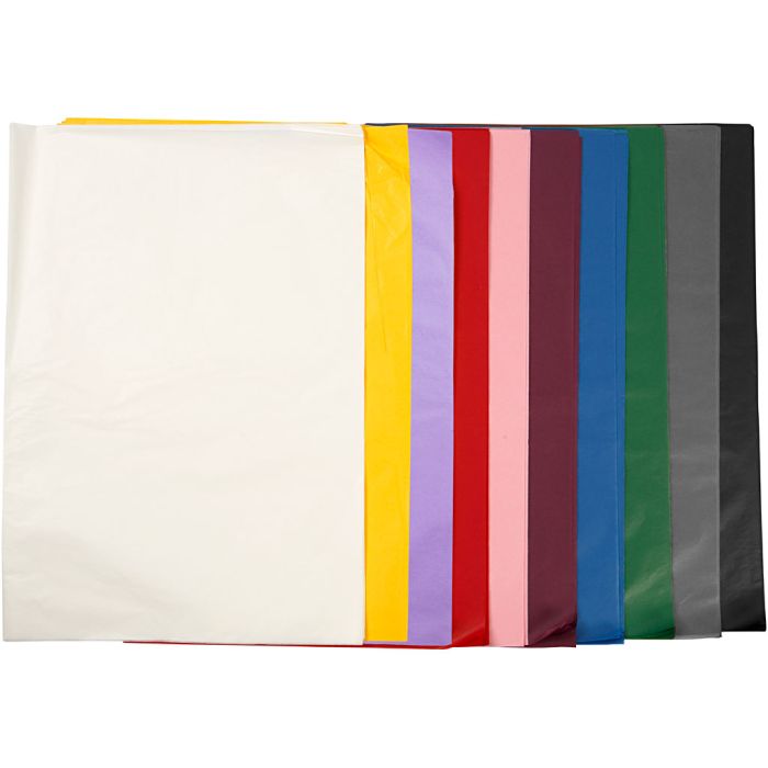 Papier de soie, feuille 50x70 cm, 17 gr, 10x25 flles/ 1 Pq.