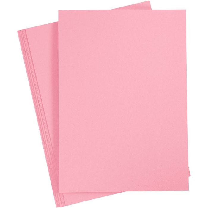 Papier cartonné, A4, feuille 210x297 mm, 210 gr, rose foncé, 10flles/ 1 Pq.
