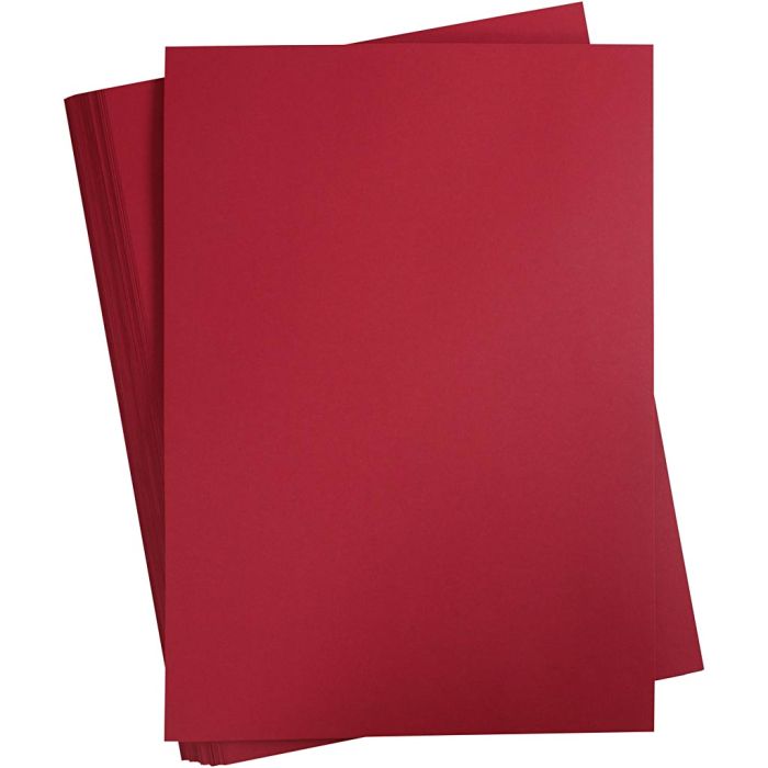 Papier Cartonné, A2, feuille 420x594 mm, 180 gr, rouge cerise, 100flles/ 1 Pq.