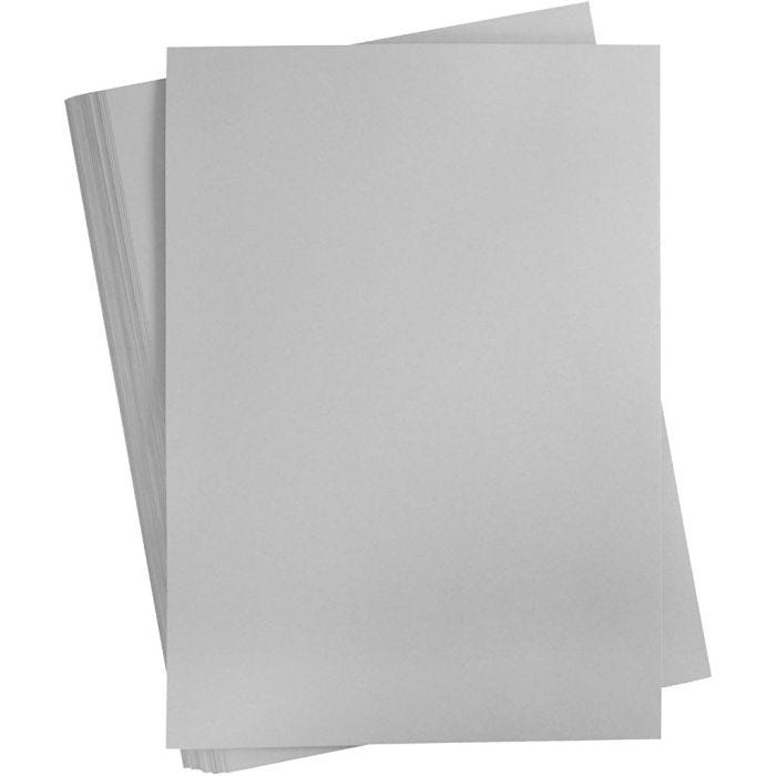 Papier Cartonné, A2, feuille 420x594 mm, 180 gr, gris, 100flles/ 1 Pq.