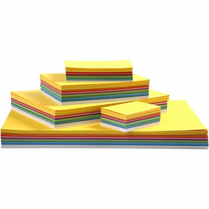 Carton de Printemps, A2,A3,A4,A5,A6, 180 gr, ass. de couleurs, 1800flles ass./ 1 Pq.