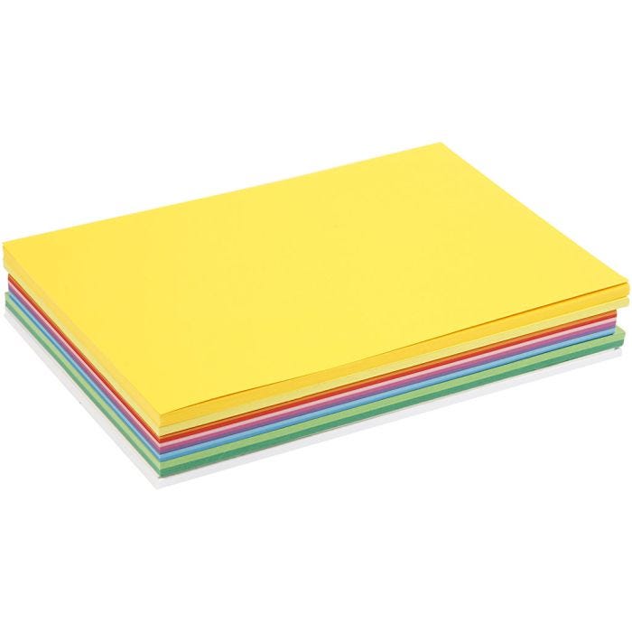 Carton de Printemps, A4, feuille 210x297 mm, 180 gr, ass. de couleurs, 300flles ass./ 1 Pq.