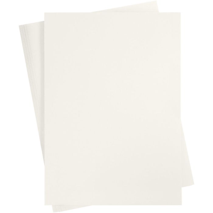 Papier Cartonné, A2, feuille 420x594 mm, 180 gr, blanc cassé, 10 flles/ 1 Pq.
