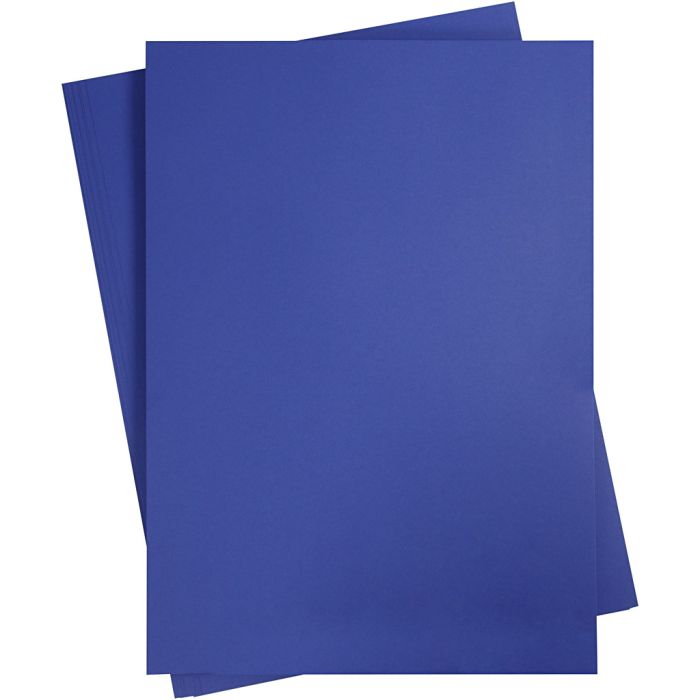 Papier cartonné, A2, feuille 420x594 mm, 180 gr, bleu roi, 10 flles/ 1 Pq.