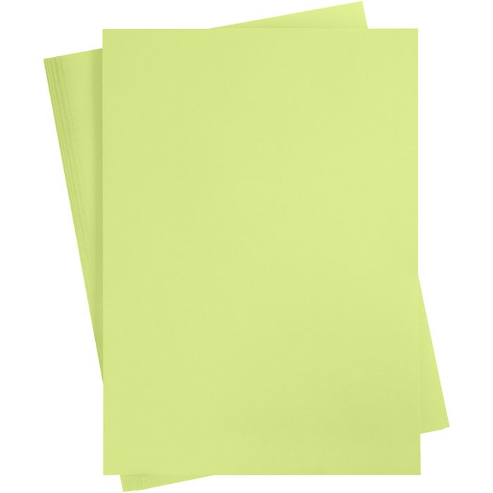 Papier Cartonné, A2, feuille 420x594 mm, 180 gr, vert clair, 10flles/ 1 Pq.