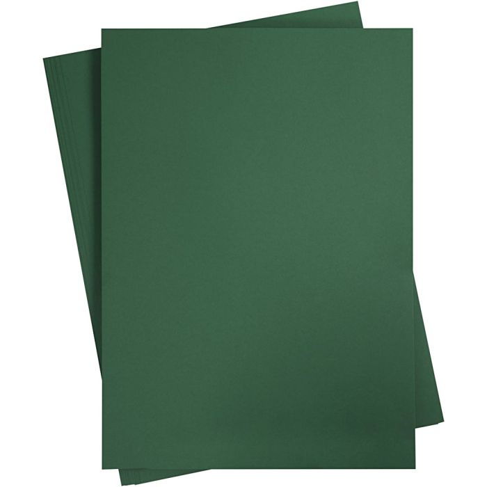 Papier Cartonné, A2, feuille 420x594 mm, 180 gr, vert foncé, 10flles/ 1 Pq.
