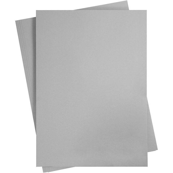 Papier Cartonné, A2, feuille 420x594 mm, 180 gr, gris, 10flles/ 1 Pq.