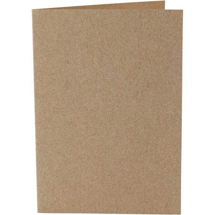 Cartes, dimension carte 10,5x15 cm, 220 gr, naturel, 10pièces/ 1 Pq.