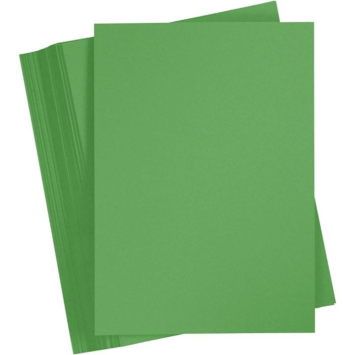 Papier cartonné, A5, 180 gr, vert pré, 100 flles/ 1 Pq.