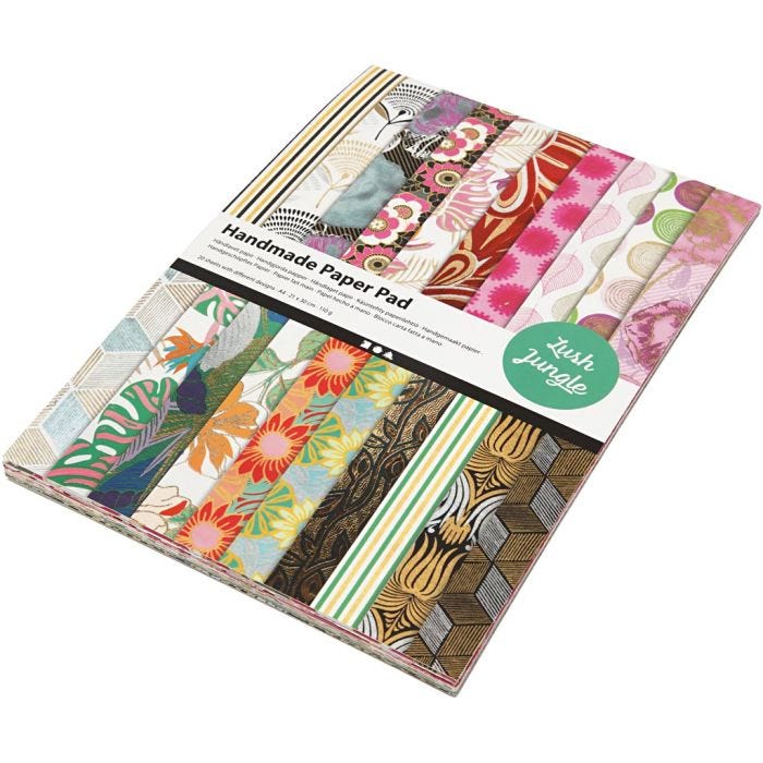 Papier Artisanal, A4, feuille 210x297 mm, 110-150 gr, 20 flles/ 1 Pq.