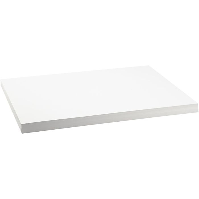 Papier cartonné coloré, A2, feuille 420x594 mm, 250 gr, blanc, 100flles/ 1 Pq.