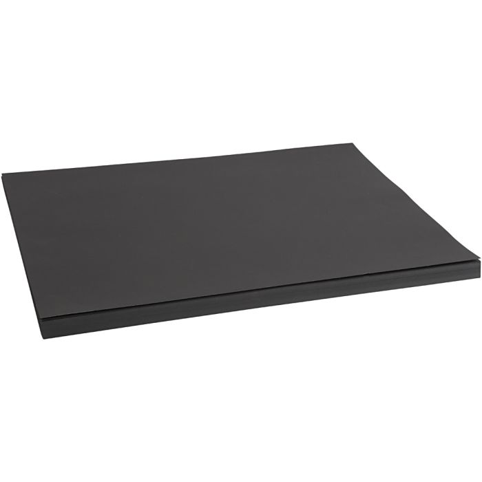 Papier cartonné coloré, A2, feuille 420x594 mm, 200 gr, noir, 100 flles/ 1 Pq.