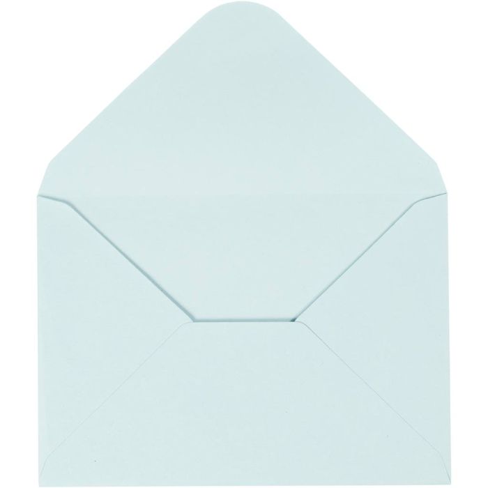 Enveloppes, dimension enveloppes 11,5x16 cm, 110 gr, bleu clair, 10 pièces/ 1 Pq.