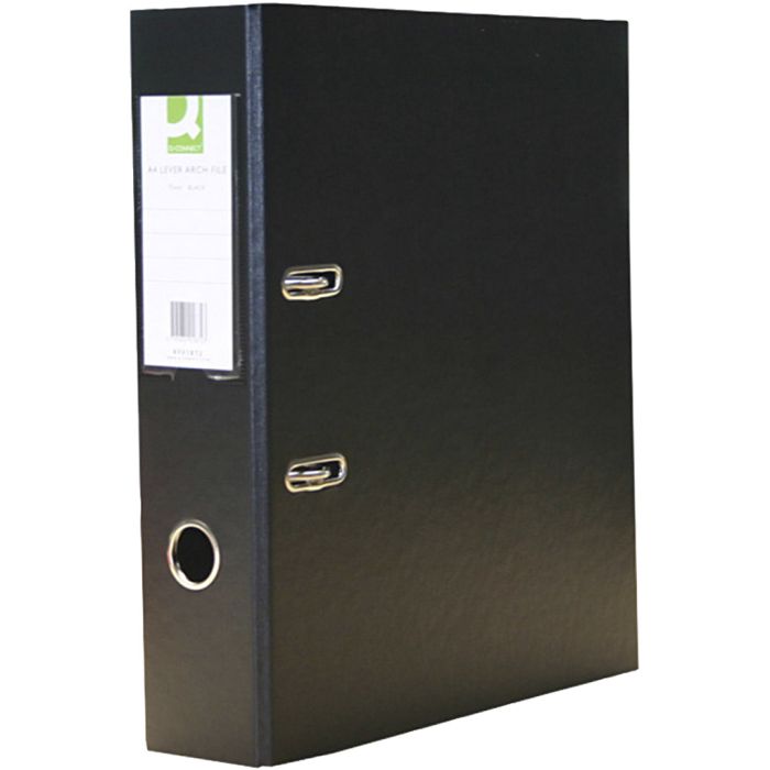 Classeur, A4, dim. 75 mm, 2 anneaux, noir, 1 pièce