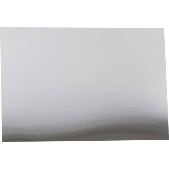 Papier métallisé, A4, feuille 210x297 mm, 280 gr, argent, 10 flles/ 1 Pq.